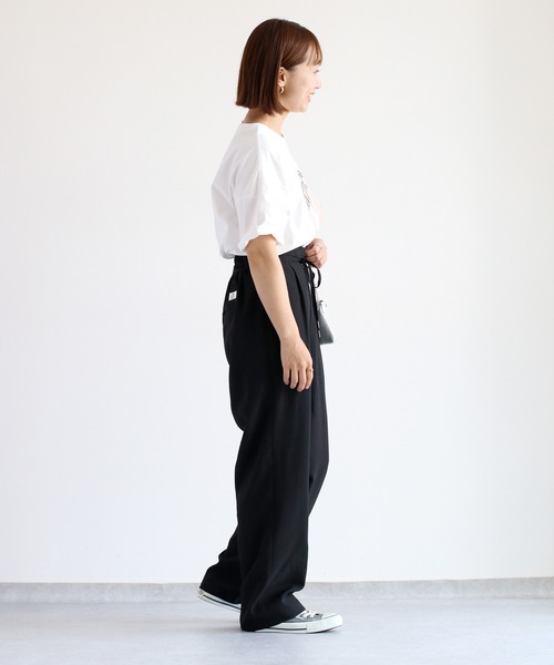 cepo（セポ）の「【速乾・イージーケア】イージータックストレートパンツ 《セットアップ可能》（その他パンツ・レディース・ブラウン/ブラック・M/S）」の15枚目の写真