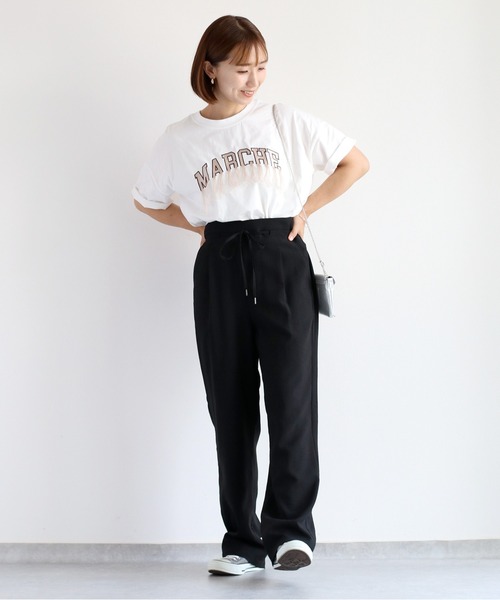 cepo（セポ）の「【速乾・イージーケア】イージータックストレートパンツ 《セットアップ可能》（その他パンツ・レディース・ブラウン/ブラック・M/S）」の13枚目の写真