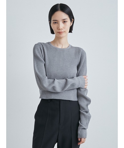 MIESROHE（ミースロエ）の「ウェーブスリーブRIBニット（ニット