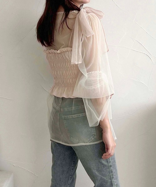 apres jour clair(アプレジュールクレア)の「【apres jour clair】カップ付きチュールリボントップス【ZOZOTOWN限定アイテム】(キャミソール・レディース・ピンクベージュ/ブラック系その他/レッド/アイボリー・フリー/X-LARGE)」の19枚目の写真
