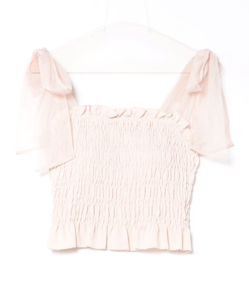 apres jour clair(アプレジュールクレア)の「【apres jour clair】カップ付きチュールリボントップス【ZOZOTOWN限定アイテム】(キャミソール・レディース・ピンクベージュ/ブラック系その他/レッド/アイボリー・フリー/X-LARGE)」の8枚目の写真