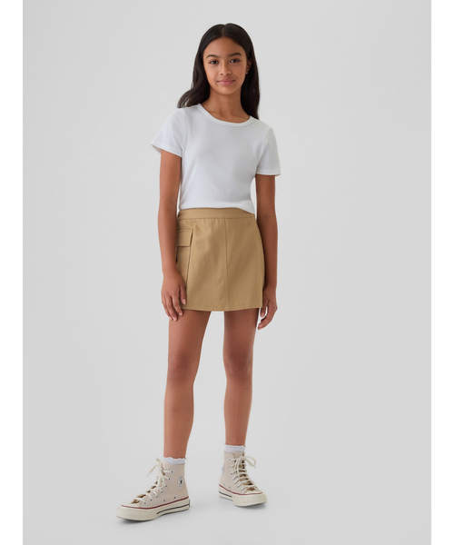 GAP(ギャップ)の「ユーティリティ ラップ スコート (キッズ)(スカート・キッズ・ベージュ/グリーン・120cm/130cm/110cm/140cm/150cm/160cm)」の10枚目の写真