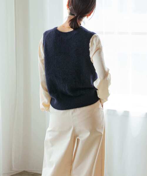 URBAN RESEARCH（アーバンリサーチ）の「FOX/CASHMEREベスト（ベスト・レディース・ネイビー/レッド/ライトグレー・FREE）」の5枚目の写真