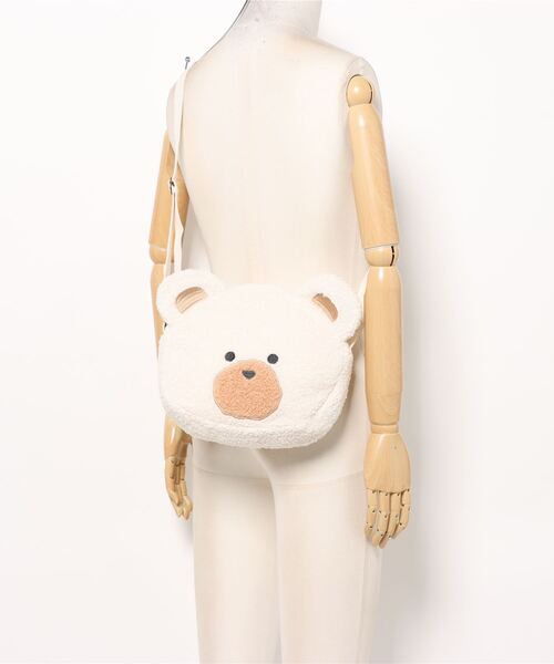 LB/S （エルビーエス）の「【Hi Hey Hoooo/ハイヘイホー】くま顔ショルダーバッグ（ショルダーバッグ・レディース・オフホワイト・FREE）」の10枚目の写真