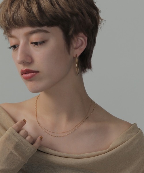 ORLEAN（オルレアン）の「【ORLEAN】メタルフープピアス 45mm（ピアス（両耳用）・レディース・ゴールド/シルバー・フリー）」の14枚目の写真