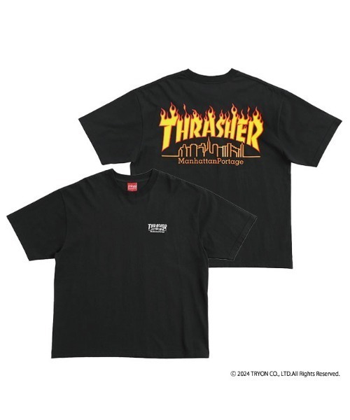 Manhattan Portage（マンハッタンポーテージ）の「S/S Print T-Shirt THRASHER（Tシャツ/カットソー・メンズ・ブラック/ホワイト・X-LARGE/LARGE/MEDIUM/SMALL）」の3枚目の写真
