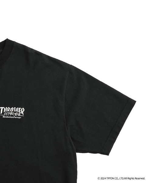 Manhattan Portage（マンハッタンポーテージ）の「S/S Print T-Shirt THRASHER（Tシャツ/カットソー・メンズ・ブラック/ホワイト・X-LARGE/LARGE/MEDIUM/SMALL）」の7枚目の写真
