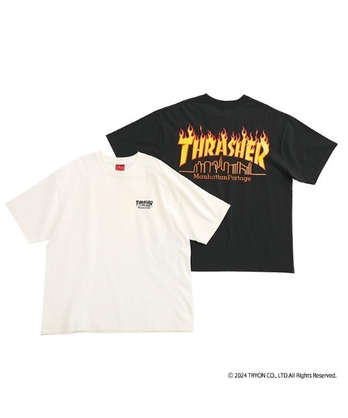 Manhattan Portage（マンハッタンポーテージ）の「S/S Print T-Shirt THRASHER（Tシャツ/カットソー・メンズ・ブラック/ホワイト・X-LARGE/LARGE/MEDIUM/SMALL）」の5枚目の写真