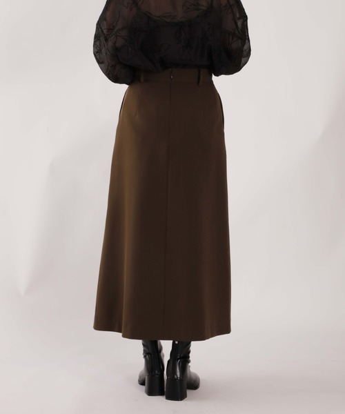 1chaku.（イッチャク）の「ハイウエストジップバックスカート（スカート・レディース・ブラウン/ブラック・マルチサイズ）」の4枚目の写真