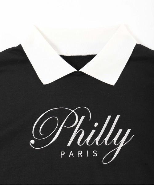 PHILLY（フィリー）の「【PHILLY】襟付きロゴスウェット（スウェット・レディース・ブラック/ネイビー・FREE）」の9枚目の写真