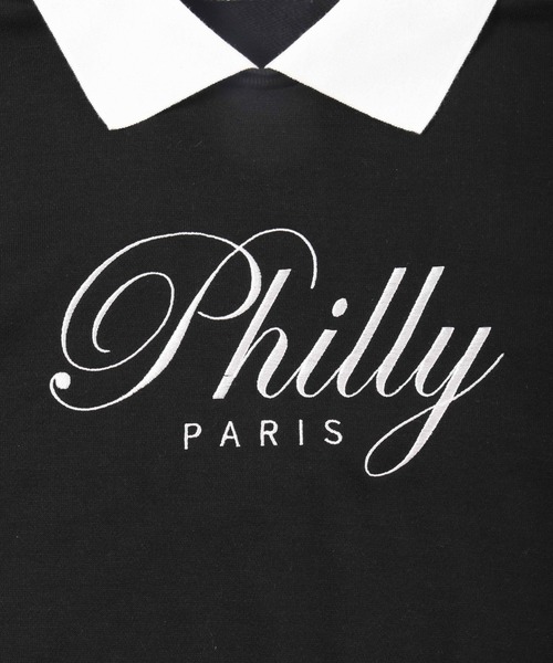PHILLY（フィリー）の「【PHILLY】襟付きロゴスウェット（スウェット・レディース・ブラック/ネイビー・FREE）」の10枚目の写真