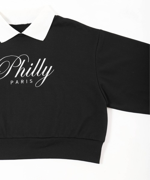 PHILLY（フィリー）の「【PHILLY】襟付きロゴスウェット（スウェット・レディース・ブラック/ネイビー・FREE）」の12枚目の写真