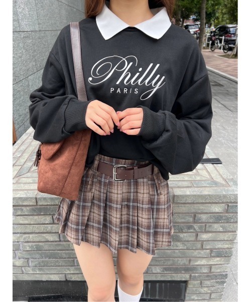 PHILLY（フィリー）の「【PHILLY】襟付きロゴスウェット（スウェット・レディース・ブラック/ネイビー・FREE）」の18枚目の写真