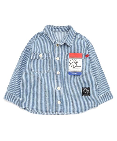 BREEZE(ブリーズ)の「【WEB限定】シェフシャツジャケット(シャツ/ブラウス・キッズ・カーキ/その他10/レッド/ベージュ/チェック/インディゴブルー・80/90/100/110/120/130/140/150)」の5枚目の写真