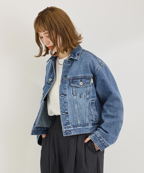 B.C STOCK(ベーセーストック)の「DU JOUR/デュ ジュール PETIT JEAN JACKET(デニムジャケット・レディース・ブルー・FREE)」の21枚目の写真