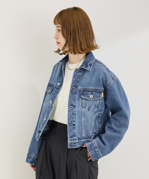 B.C STOCK(ベーセーストック)の「DU JOUR/デュ ジュール PETIT JEAN JACKET(デニムジャケット・レディース・ブルー・FREE)」の20枚目の写真
