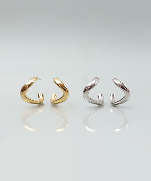 ieLS(イエルズ)の「金属アレルギー対応「ieLS」ステンレス ポストフープピアス(ピアス(両耳用)・レディース・シルバー/ゴールド・ONE SIZE)」の7枚目の写真