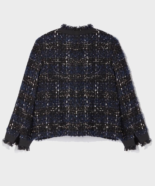 ビジューラインツイードジャケット（ノーカラージャケット）｜GRACE CLASS（グレースクラス）