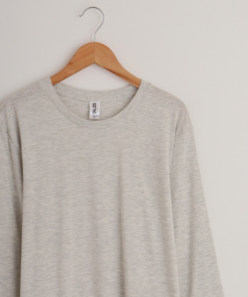 TRUSS(トラス)の「TRUSS トライブレンド3/4スリーブTシャツ(Tシャツ/カットソー・レディース・ブルー/ブラウン/ピンク/オートミール/パープル/ネイビー/グリーン/ブラック/オフホワイト/ヘザーグレー/スミクロ・L/S/XL/M)」の6枚目の写真