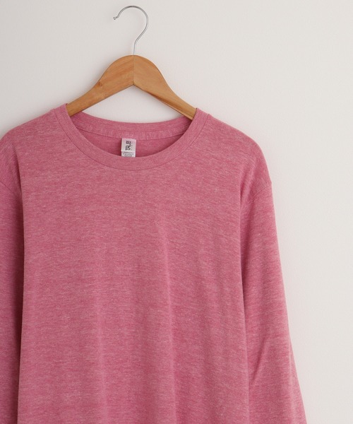 TRUSS(トラス)の「TRUSS トライブレンド3/4スリーブTシャツ(Tシャツ/カットソー・レディース・ブルー/ブラウン/ピンク/オートミール/パープル/ネイビー/グリーン/ブラック/オフホワイト/ヘザーグレー/スミクロ・L/S/XL/M)」の11枚目の写真