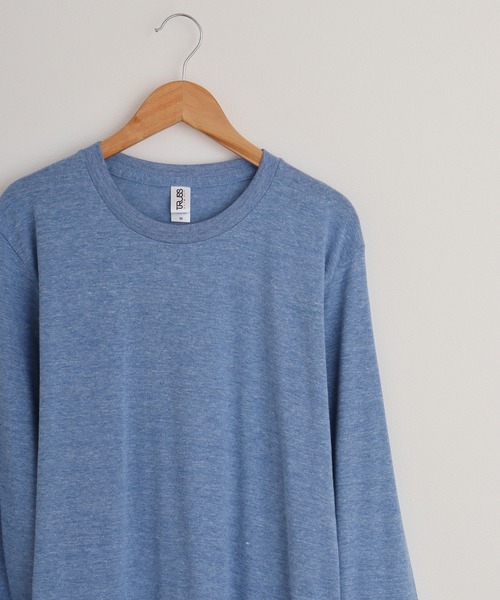 TRUSS(トラス)の「TRUSS トライブレンド3/4スリーブTシャツ(Tシャツ/カットソー・レディース・ブルー/ブラウン/ピンク/オートミール/パープル/ネイビー/グリーン/ブラック/オフホワイト/ヘザーグレー/スミクロ・L/S/XL/M)」の9枚目の写真