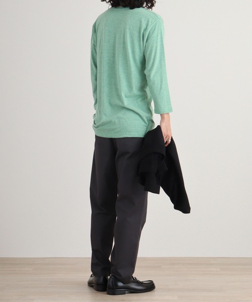 TRUSS(トラス)の「TRUSS トライブレンド3/4スリーブTシャツ(Tシャツ/カットソー・レディース・ブルー/ブラウン/ピンク/オートミール/パープル/ネイビー/グリーン/ブラック/オフホワイト/ヘザーグレー/スミクロ・L/S/XL/M)」の20枚目の写真