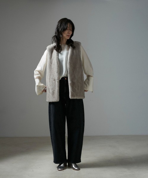 SALON adam et rope'（サロン アダム エ ロペ）の「リシェタフタブラウス（シャツ/ブラウス・レディース・グレー系その他/オフホワイト・FREE）」の17枚目の写真