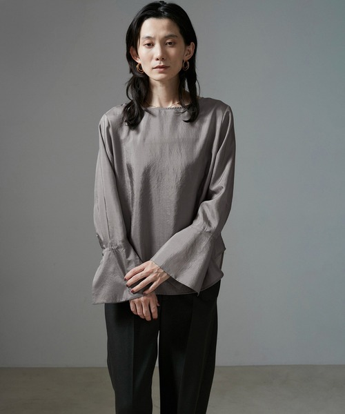 SALON adam et rope'（サロン アダム エ ロペ）の「リシェタフタブラウス（シャツ/ブラウス・レディース・グレー系その他/オフホワイト・FREE）」の19枚目の写真