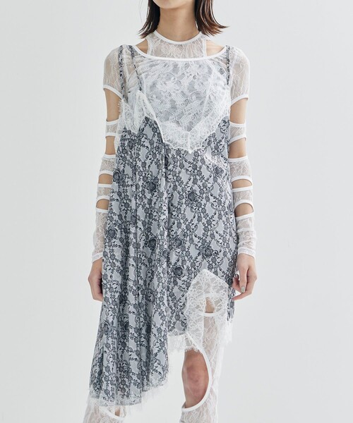 アキコアオキ　レース　キャミソールワンピース AKIKOAOKI/アキコアオキ】Ada＆Amy 02 flower/レースキャミワンピース