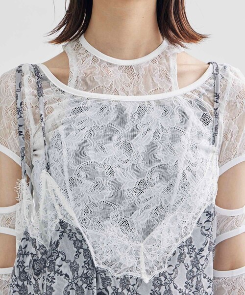 AKIKOAOKI/アキコアオキ】Ada＆Amy 02 flower/レースキャミワンピース