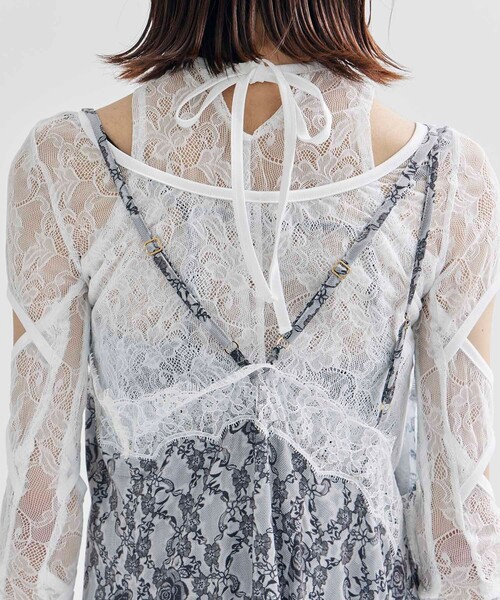 アキコアオキ レース キャミソールワンピース アキコアオキ レース