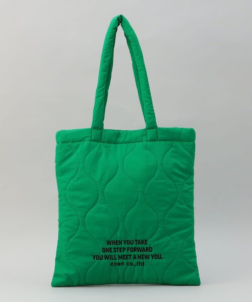 ロゴ刺繍キルトトートバッグ（トートバッグ）｜coen（コーエン
