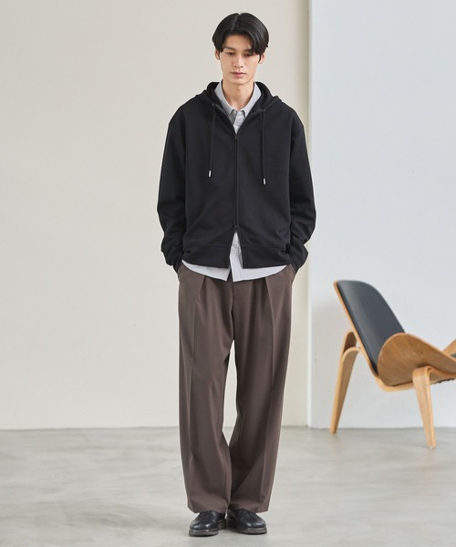 ESSENTIALS WARDROBE(エッセンシャルワードローブ)の「コットンポンチハイネックジップパーカー(パーカー・メンズ・ホワイト/ブラック/ライトグレー・M/S/XL/L)」の10枚目の写真