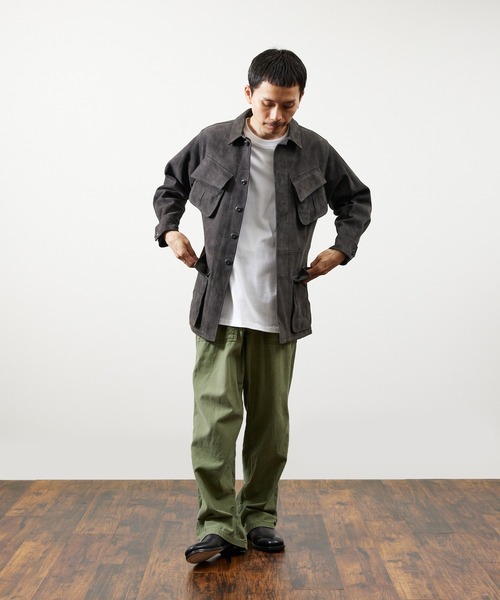 SLOW スロウ / fatigue leather jacket シープレザーファティーグ