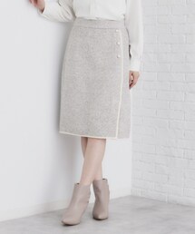 index | パール調ツイードライクタイトスカート/セットアップ対応【洗濯機洗い可】(スカート)