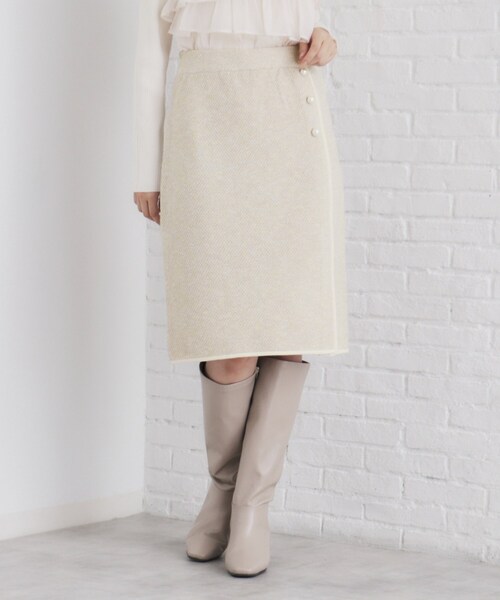 index（インデックス）の「◆《美人百花掲載》パール調ツイードライクタイトスカート/セットアップ対応【洗濯機洗い可】（スカート・レディース・ライトイエロー系/ピンク系1/ブラック/グレー・42/40/38/36）」の18枚目の写真
