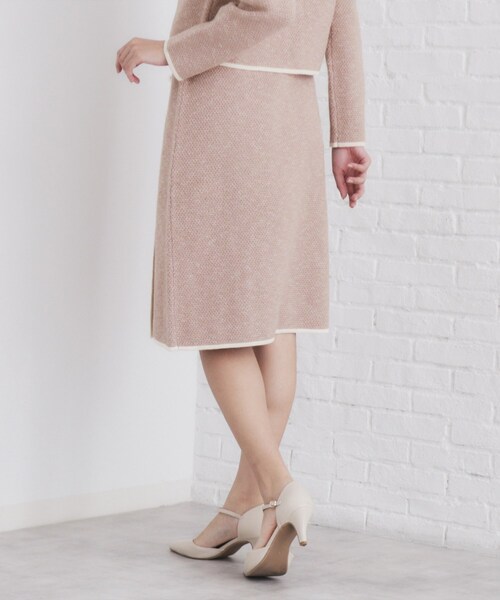 index（インデックス）の「◆《美人百花掲載》パール調ツイードライクタイトスカート/セットアップ対応【洗濯機洗い可】（スカート・レディース・ライトイエロー系/ピンク系1/ブラック/グレー・42/40/38/36）」の10枚目の写真