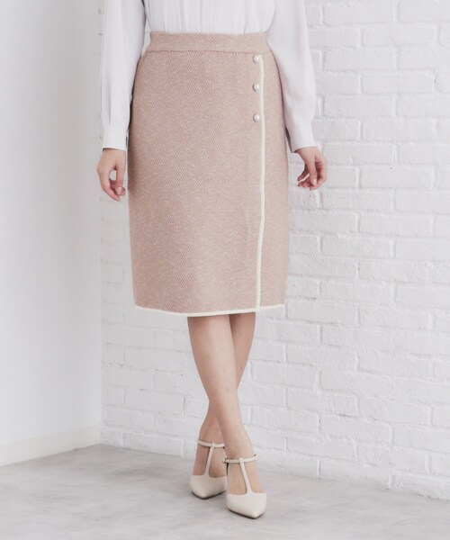 index（インデックス）の「◆《美人百花掲載》パール調ツイードライクタイトスカート/セットアップ対応【洗濯機洗い可】（スカート・レディース・ライトイエロー系/ピンク系1/ブラック/グレー・42/40/38/36）」の14枚目の写真