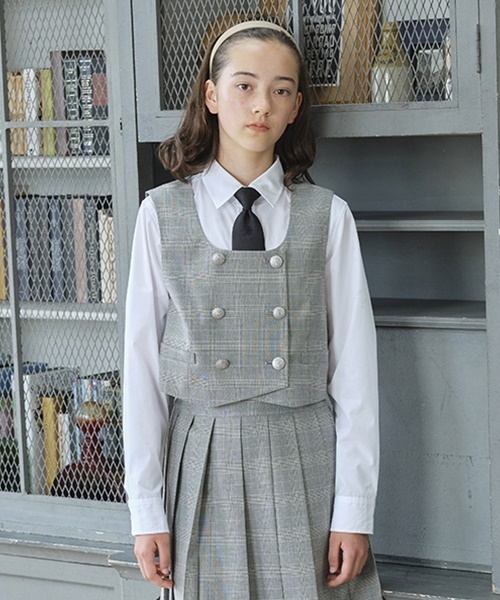 pom ponette junior（ポンポネットジュニア）の「ソリッドネクタイ（ネクタイ・キッズ・ブラック/グレー・FREE）」の10枚目の写真