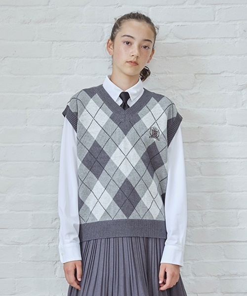 pom ponette junior（ポンポネットジュニア）の「ソリッドネクタイ（ネクタイ・キッズ・ブラック/グレー・FREE）」の13枚目の写真