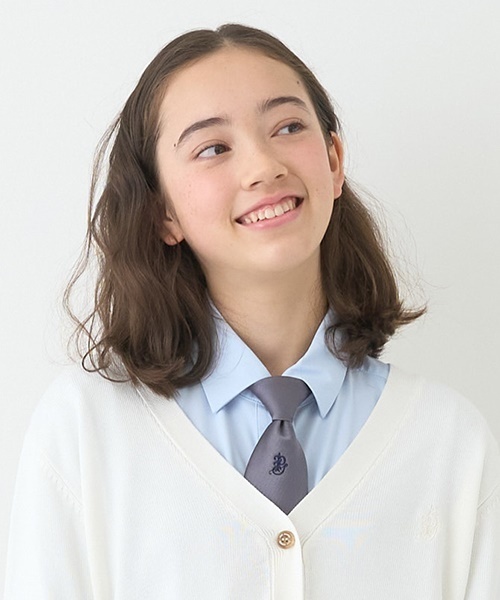 pom ponette junior（ポンポネットジュニア）の「ソリッドネクタイ（ネクタイ・キッズ・ブラック/グレー・FREE）」の18枚目の写真