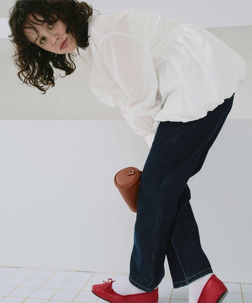 titivate（ティティベイト）の「襟付ヘムバルーンシャツ（シャツ/ブラウス・レディース・ブルー/オフホワイト/ホワイト系その他/ネイビー・S/M/L）」の22枚目の写真