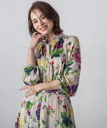 【WEB限定カラーあり】フルーツプリントブラウス≪セットアップ対応/洗濯機で洗える≫
