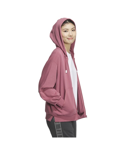 adidas（アディダス）の「アディダス adidas W WORD スウェットFZフーディ（スウェット・レディース・マスタード/ダークグレー/スモークピンク・S/M/L/XL）」の11枚目の写真
