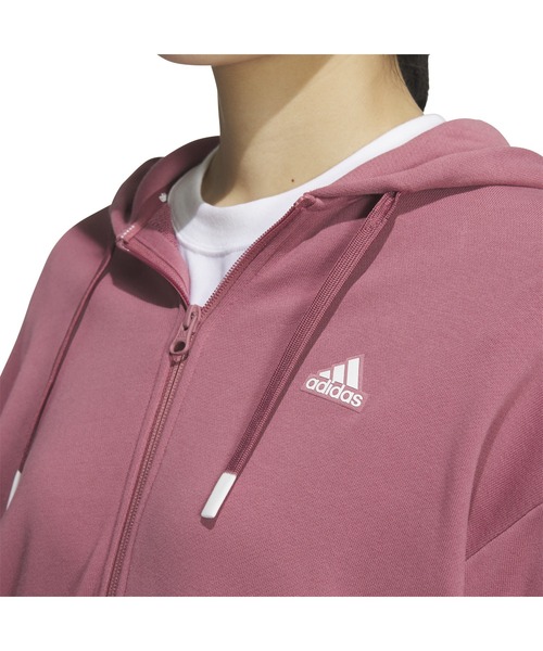 adidas（アディダス）の「アディダス adidas W WORD スウェットFZフーディ（スウェット・レディース・マスタード/ダークグレー/スモークピンク・S/M/L/XL）」の10枚目の写真
