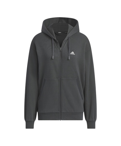 adidas（アディダス）の「アディダス adidas W WORD スウェットFZフーディ（スウェット・レディース・マスタード/ダークグレー/スモークピンク・S/M/L/XL）」の8枚目の写真