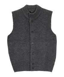 【東京シャツ×gim(R) 】紡毛前開き メンズニットベスト