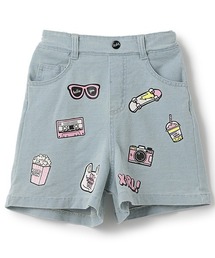 X-girl Stages（エックスガールステージス）の「ラクガキグラフィックデニムショーツ（デニムパンツ・キッズ）」