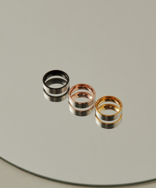 ciite' surgical stainless(シーテサージカルステンレス)の「【 金属アレルギー対応 】 バイカラーリング サージカルステンレス(リング・レディース・ブラック/ピンクゴールド/ゴールド・11号/13号/9号)」の18枚目の写真