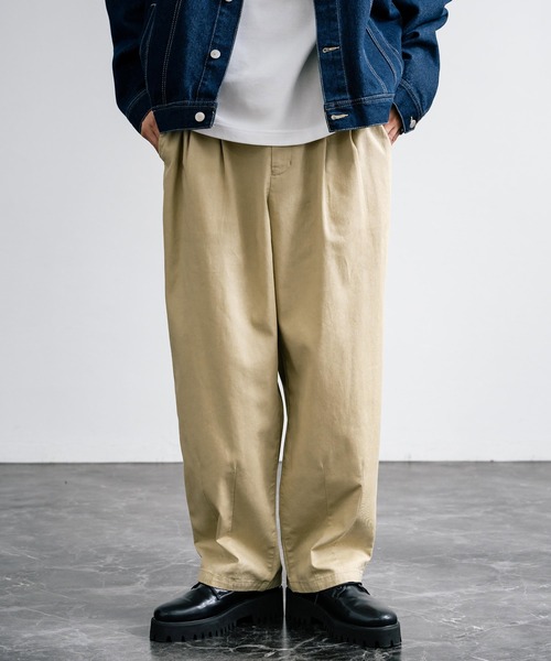 【セール】ワイドバルーンツータックチノパンツ（チノパンツ）｜Rocky Monroe（ロッキーモンロー）